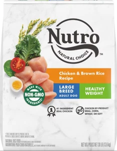 Nutro Healthy Weight Large Breed Chicken & Rice Recipe Adult Dry Dog Food, 30 lb - Picture 1 of 6
