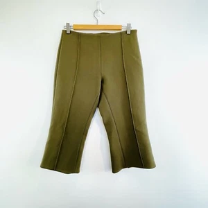 Maggie Marilyn Size 8 10 Khaki Olive Green Cropped Pants Designer NWT - Picture 1 of 24