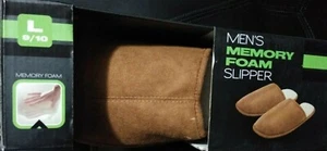 Memory Foam Slippers Warm wool lining for Men's Size Large 9/10 Color Brown - Picture 1 of 4