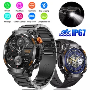 Smart Watch Compass LED Light Bluetooth Call Waterproof Sport Fitness Tracker - Picture 1 of 27