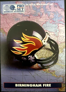 BIRMINGHAM FIRE  1991 Pro Set World League WLAF#2 Helmet Card Set Break - Picture 1 of 2