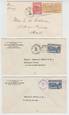 REPÚBLICA DOMINICANA 1930-47 COLECCIÓN 11 CUBIERTAS A HAITÍ, ARGENTINA, SUIZA Foto 1 de 4