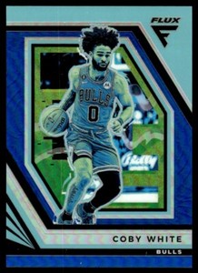 2022-23 Flux Blue #67 Coby White 46/99 Chicago Bulls