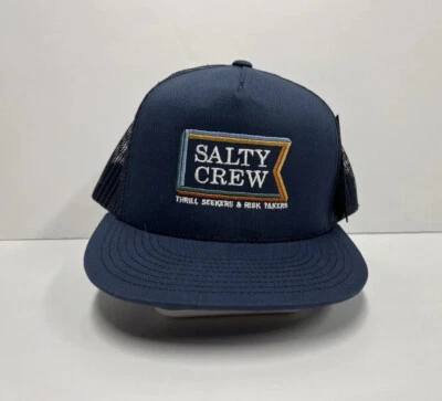 NWT - Salty Crew Thrill Seekers Risk Takers Adjustable Trucker Blue Hat Cap - Image 1 of 4
