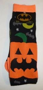 Halloween Batman Socks 1 Pair Women's Shoe Size 4-10 DC Comics Bat Man Pumpkin - Picture 1 of 4