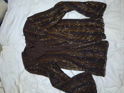 NWOT VINTAGE HANDMADE BEADED BLAZER SIZE LARGE - Image 1 of 4