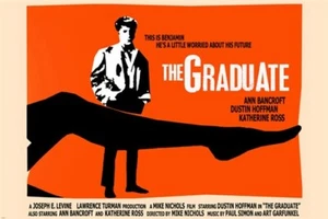 Póster clásico de la película The Graduate Dustin Hoffman Ann Bancroft sexy 12x18 - Imagen 1 de 1