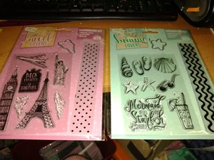 ANGEBOT 2X KARTENBASTELSET FÜR SCRAPBOOKING/PRÄGEFOLDER/STEMPEL/METALLSTANZE (CM07) - Bild 1 von 2