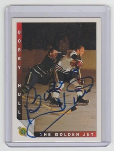 Bobby Hull Firmado 1991-92 Ultimate Original Seis Tarjetas #89 Autógrafo IP AUTO Bonito - Imagen 1 de 1
