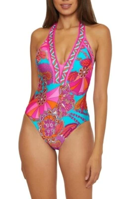 Nuevo con etiquetas Traje de baño de una pieza Trina Turk Meilani tallas 10 y 12 Foto 1 de 4