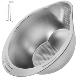 Stainless Steel Basin Vegetable Washing Basin Household Food Draining Basket - Picture 1 of 12