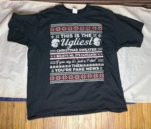 Christmas Donald Trump This Is My Ugliest Christmas Sweater T-Shirt Men's 3XL  - Picture 1 of 6