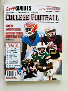 LINDY’S SPORTS 2021 College Football National Preview Kaiir Elam McKenzie Milton - Picture 1 of 2