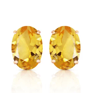 18K. GOLD FRENCH CLIPS EARRING WITH NATURAL CITRINES - Picture 1 of 21