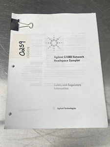 Agilent Technologies G1888 Network Headspace Sampler- Users Manual /Instructions - Picture 1 of 4
