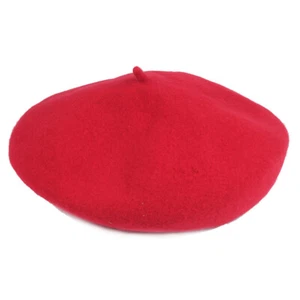 Women Solid Wool Soft Beret Beanie Hat Winter Warm Outdoor Driving Cycling Cap - Picture 1 of 14