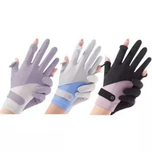 Summer Cooling Ice Silk Gloves Anti-UV Sun Protection Gloves Touch-Screen F8L2 - Picture 1 of 21