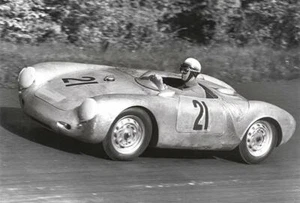 Porsche 550 A Spyder - 1960 - Wolfgang von Trips - Promotional Photo Magnet - Picture 1 of 2