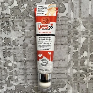 Yes To Tomatoes Detoxifying Hydrating Mud Mask White Charcoal Dry Sensitive Skin - Picture 1 of 4
