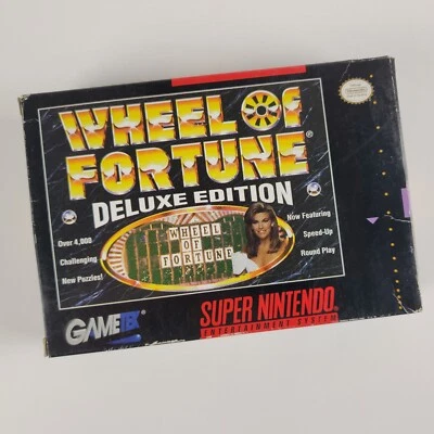 Wheel of Fortune: Deluxe Edition (Super Nintendo SNES, 1993) CIB SNES Complete - Image 1 of 4