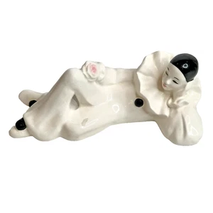 Payaso mimo cerámica Pierrot vintage 19,5 cm - Imagen 1 de 7