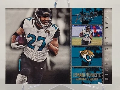 2018 PANINI PRESTIGE LEONARD FOURNETTE HIGHLIGHT REEL INSERT CARD JAGUARS HR-LF - Image 1 of 2