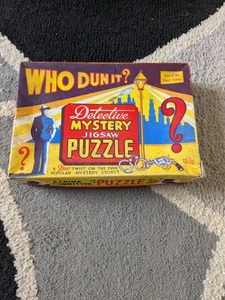 Rare 1944 WHO DUN IT? Detective Mystery Jigsaw Puzzle Jaymar Complete (#102) - Picture 1 of 7