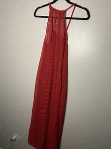 Neu mit Etikett Haute Hippie Strick/Häkel Neckholder Maxi Überwurf, Größe M, rot, - Bild 1 von 8