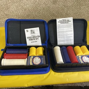 Cardinal’s Texas Hold ’Em Tournament Poker Set Travel Case New  Complete 2 Sets - Picture 1 of 8