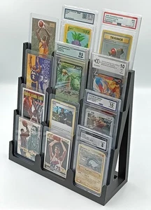 Graded 12 Card Slab & Top Loader Rugged Tower Display Compatible with Most Slabs - Picture 1 of 3
