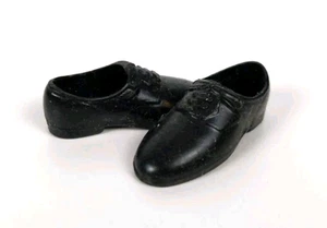 Vintage G.I. Joe Original Black Rubber 12" Figure Dress Military Cadet Shoes - Picture 1 of 12