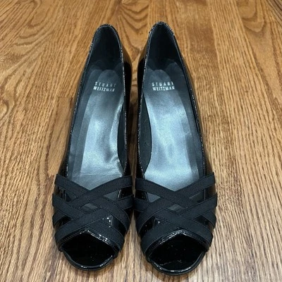 Women's Stuart Weitzman Black patent leather Heels Size 8 - Image 1 of 4