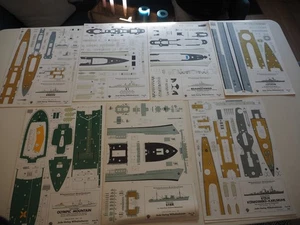 7 x Jade Verlag Wilhelmshaven Kartonbaumodell, Verschiedene - Bild 1 von 19