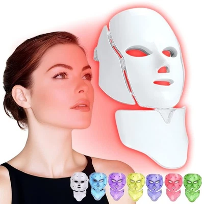 FOLOKE Mascarilla Terapia de Luz Roja para Rostro y Cuello, Terapia de Luz Facial LED Foto 1 de 4