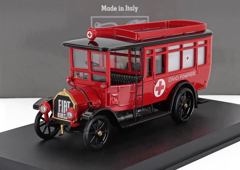 1/43 RIO-MODELS - FIAT - 15BL OMNIBUS AMBULANZA CIVICI POMPIERI 1920 4772 - Immagine 1 di 1