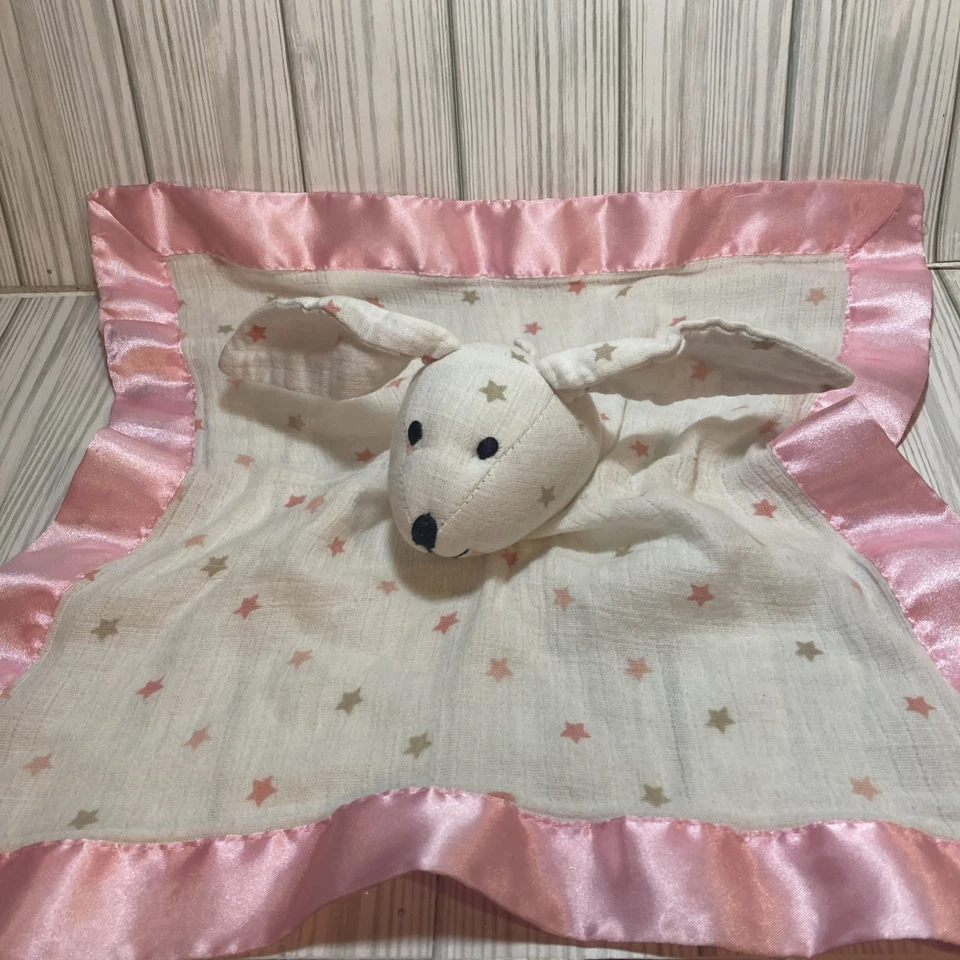 Aden + Anais Bunny Lovey Musy Mate Pink Oh My Stars Security Blanket Muslin A7 - Image 1 of 4
