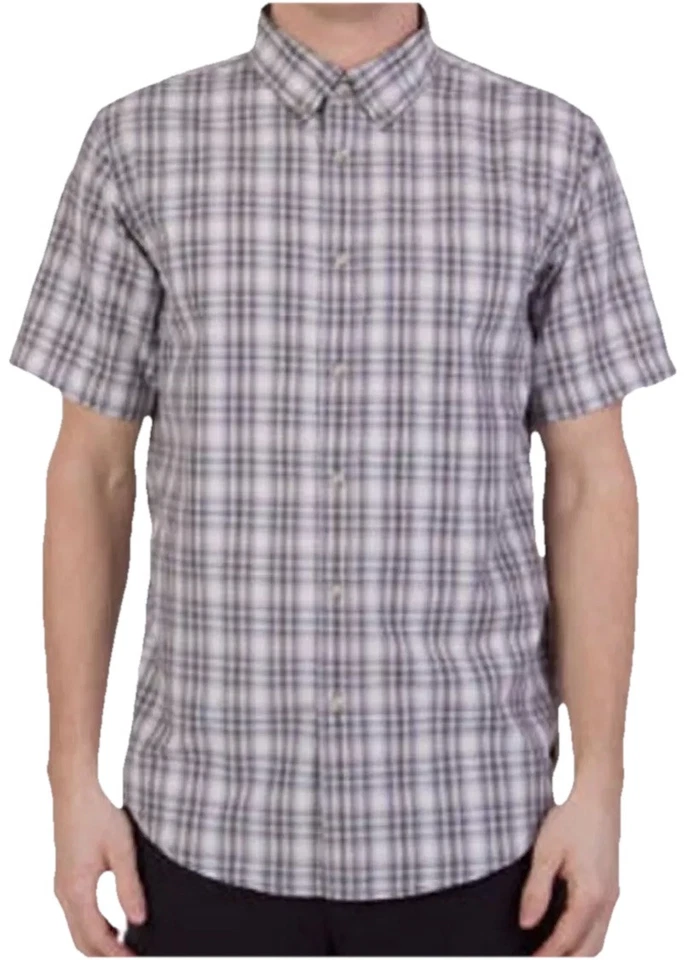 UB Tech by Union Bay Men's Short Sleeve Button Down Woven Shirt UPF 25