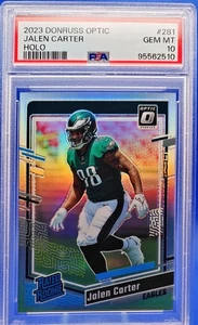 🔵 2023 Donruss Optic Jalen Carter Silver Holo Rated Rookie RC #281 PSA 10 - Bild 1 von 2
