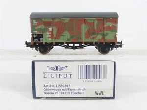Vagón de mercancías cubiertas camuflado HO Liliput L225393 DR Deutsche Reichsbahn Segunda Guerra Mundial - Imagen 1 de 11