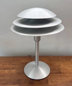 Art Deco Style Machined Brushed Spun Aluminum Desk Lamp Donovan Lighting - Picture 1 of 13