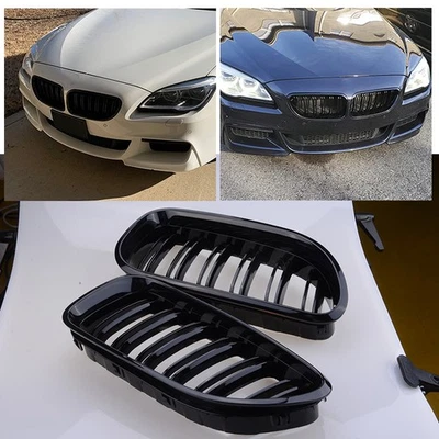Glossy Black Front Kidney Grille For BMW F06 640i 650i M6 Gran Coupe 2012-2016 . - Image 1 of 4
