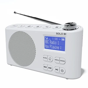 DAB+ DAB FM Radio Altavoz Alarma Bluetooth Reloj Recargable AZATOM Solo Blanco - Imagen 1 de 10