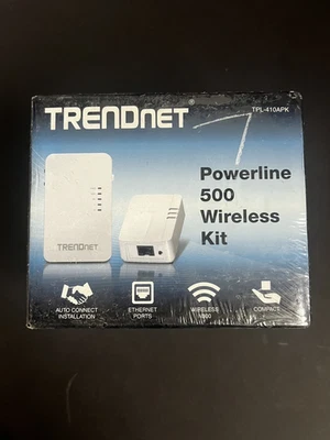 Trendnet 500Mbps Compact Powerline 500 Wireless AV Adapter Kit TPL-410APK NEW - Image 1 of 4