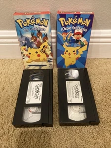 2 POKÉMON 1997 Vintage VHS TAPES The Great Race & I Choose You Pikachu - Picture 1 of 5