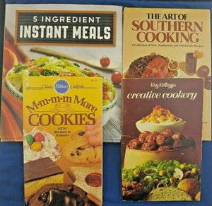 Cookbook Lot 4 Pillsbury Kay Kellogg's The Art of Southern Cooking 5 ingredient - Picture 1 of 5