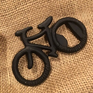 Apribottiglie o espositore da parete per bicicletta in ghisa Nero - Foto 1 di 3