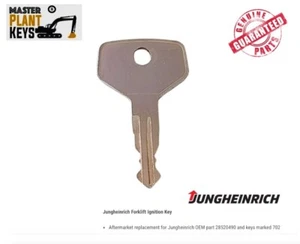 Jungheinrich Forklift Ignition Master Key 28520490 marked 702 OEM part 28520490 - Picture 1 of 1