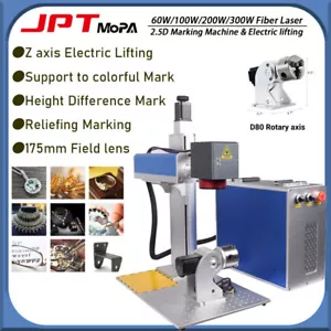 60W/100W/200W/300W 2.5D JPT Mopa M7 Fiber Laser Marking Machine Ezcad 3 US ship - Picture 1 of 12