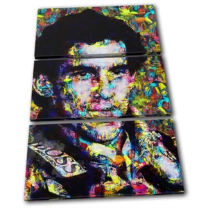 Ayrton Senna Pop Iconic Celebrities TREBLE CANVAS WALL ART Picture Print - Picture 1 of 1
