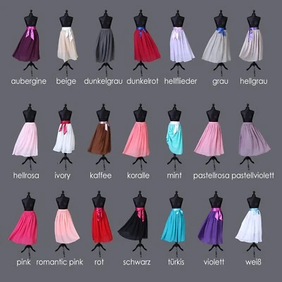 2024 Chiffon Rock Damen Sommerrock Lang Rock Strandrock Maxirock Lafairy - Bild 1 von 4